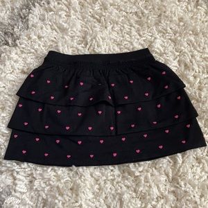 Girl Skort Heart Size 4/5 Black